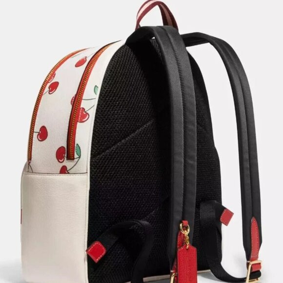 Like New Coach Court Backpack With Cherry🍒Print Chalk Multi - Picture 3 of 8